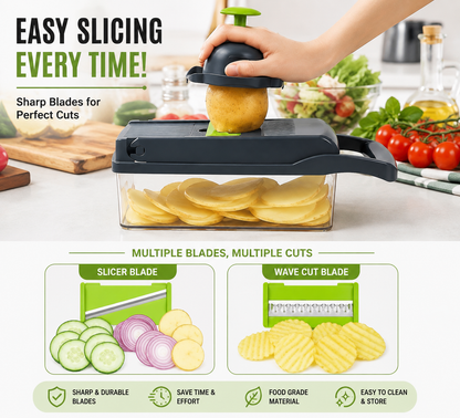Vegetable Cutter Chopper and Slicer– Fast & Easy